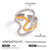 Wholesale Women's Stainless Steel Open Ring With Gold And Silver Color Matching Geometric Style And Electroplating Design