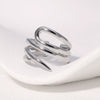 Wholesale Women's Stainless Steel Openended Geometric Ring With Electroplating Minimalist Style