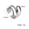 Wholesale Women's Stainless Steel Openended Geometric Ring With Electroplating Minimalist Style