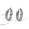 Wholesale Women's Stainless Steel Plant Flowers Style Wheat Ear Earrings With Geometric Leaves Pattern And Electroplating Treatment