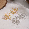 Wholesale Women's Stainless Steel Pvd Furnace Vacuum Real Gold Plated Exaggerated Stylish Oversized Flower Earrings