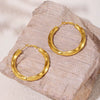 Wholesale Women's Stainless Steel Pvd Plated Geometric C Shaped And U Shaped Fashion Earrings