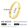 Wholesale Women's Stainless Steel Quadrilateral Diamond Texture Bracelet 18K Gold Plated With Electroplating Process