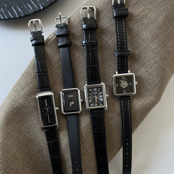 Wholesale Women's Stainless Steel Rectangular Dial Fashionable Nordic Niche Quartz Belt Watch
