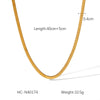 Wholesale Women's Stainless Steel Regular Chain Necklace With Geometric Pattern And Electroplating Treatment