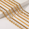 Wholesale Women's Stainless Steel Regular Chain Necklace With Geometric Pattern And Electroplating Treatment