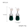 Wholesale Women's 316L Stainless Steel Resin Geometric Electroplated Colorful Earrings