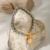 Wholesale Women's Stainless Steel Retro Classic Love Peach Heart Geometric Electroplated Bracelet