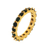 Wholesale Women's Stainless Steel Ring Inlaid With Green Glass Stone Pvd Plated 18K Gold Geometric Light Luxury Handmade Jewelry