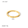 Wholesale Women's Stainless Steel Ring With Crown Heart Bow Leaves Wave Rhombus Drop Shape Star Geometric Patterns 18K Vacuum Gold Plated