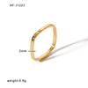 Wholesale Women's Stainless Steel Ring With Crown Heart Bow Leaves Wave Rhombus Drop Shape Star Geometric Patterns 18K Vacuum Gold Plated