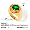 Wholesale Women's Stainless Steel Ring With Geometric Design And Electroplating Treatment