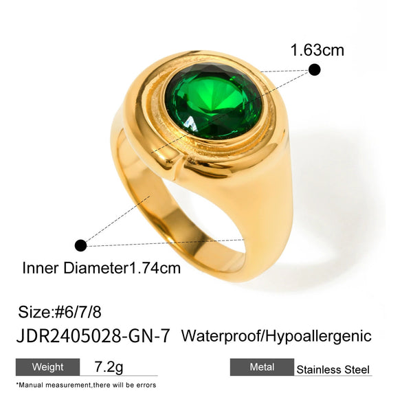 Wholesale Women's Stainless Steel Ring With Geometric Design And Electroplating Treatment