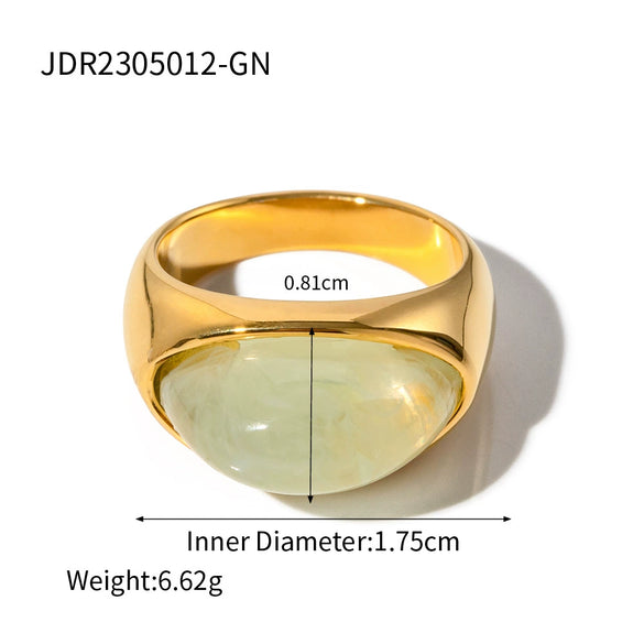 Wholesale Women's Stainless Steel Ring With Geometric Design And Electroplating Treatment