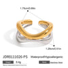 Wholesale Women's Stainless Steel Ring With Geometric Pattern And Electroplating Treatment