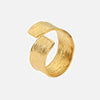 Wholesale Women's Stainless Steel Ring With Geometric Pattern 18K Goldplated Simple Style