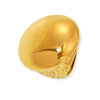 Wholesale Women's 316L Stainless Steel Ring With Roman Pattern And Digital Casting Pvd Goldplated