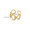Wholesale Women's Stainless Steel Ring With Starfish And Butterfly Patterns Electroplated