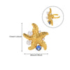 Wholesale Women's Stainless Steel Ring With Starfish And Butterfly Patterns Electroplated