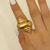 Wholesale Women's Stainless Steel Ring With Starfish Leaf Animal And Zodiac Patterns Electroplated
