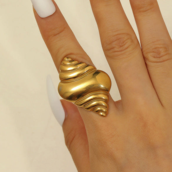Wholesale Women's Stainless Steel Ring With Starfish Leaf Animal And Zodiac Patterns Electroplated