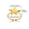Wholesale Women's Stainless Steel Ring With Sunflower Bow And Star Design And Electroplating Treatment