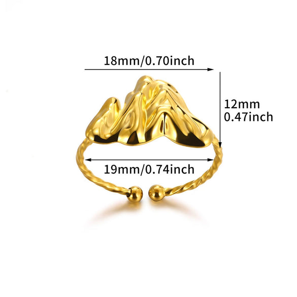 Wholesale Women's Stainless Steel Ring With Sunflower Bow And Star Design And Electroplating Treatment