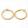 Wholesale Women's Stainless Steel Round Geometric Retro Fashion Earrings With Electroplating