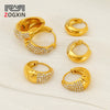Wholesale Women's 316L Stainless Steel Semioval Geometric Style Electroplated Earrings