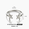 Wholesale Women's Stainless Steel Simple Flower Ring 18K Gold Plated With Electroplating