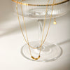 Wholesale Women's Stainless Steel Snake Bone Chain Necklace With Geometric Pattern And Electroplating Treatment