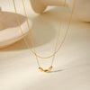 Wholesale Women's Stainless Steel Snake Bone Chain Necklace With Geometric Pattern And Electroplating Treatment
