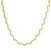Wholesale Women's Stainless Steel Snake Chain Clavicle Chain With Curved Bend Design And Pvd Furnace Vacuum Real Gold Plating