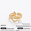 Wholesale Women's Stainless Steel Snakeshaped Animal Zodiac Ring With 18K Colorpreserving Electroplating