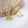 Wholesale Women's Stainless Steel Snakeshaped Animal Zodiac Ring With 18K Colorpreserving Electroplating