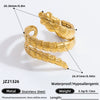 Wholesale Women's Stainless Steel Snakeshaped Animal Zodiac Ring With 18K Colorpreserving Electroplating