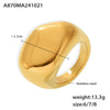 Wholesale Women's 316L Stainless Steel Specialshaped Geometric Pvd Plated Ring Ornament