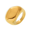 Wholesale Women's 316L Stainless Steel Specialshaped Geometric Pvd Plated Ring Ornament