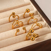 Wholesale Women's Stainless Steel Sphere Ring With Geometric Design And Electroplating Treatment