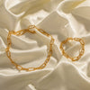 Wholesale Women's Stainless Steel Square Chain Bracelet With Geometric Pattern And Electroplating Treatment In Ins Style