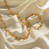 Wholesale Women's Stainless Steel Square Chain Bracelet With Geometric Pattern And Electroplating Treatment In Ins Style
