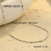 Wholesale Women's Stainless Steel Stacked Oildropping Rice Bead Clavicle Necklace With Electroplating Treatment