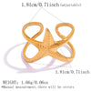 Wholesale Women's Stainless Steel Star And Starfish Design Pvd Furnace Vacuum Real Gold Plated Rings