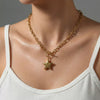 Wholesale Women's Stainless Steel Star Pendant Necklace With Electroplating Casual Style