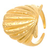 Wholesale Women's Stainless Steel Starfish Animal Style Opening Finger Ring With Electroplating
