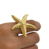 Wholesale Women's Stainless Steel Starfish Shell Ring Classic Light Luxury With Electroplating Marine Series Animal Pattern