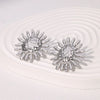 Wholesale Women's Stainless Steel Sunflower Earrings With Electroplating Design Niche And Personalized