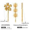 Wholesale Women's Stainless Steel Sweet Plant Flowers Style Word Clip Hairpin With Electroplating Treatment