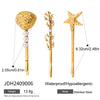 Wholesale Women's Stainless Steel Sweet Plant Flowers Style Word Clip Hairpin With Electroplating Treatment