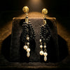 Wholesale Women's Stainless Steel Tassel Spherical Round Beads Elegant Minimalist Temperament Earrings